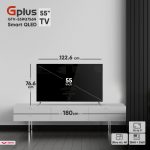 تلویزیون کیو ال ای دی هوشمند جی پلاس مدل GTV-55RQ756N سایز 55 اینچ